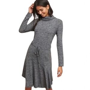 Anthropologie Sunday In Brooklyn Lagenlook Cowl Neck Dress Sz Small Dark Gray